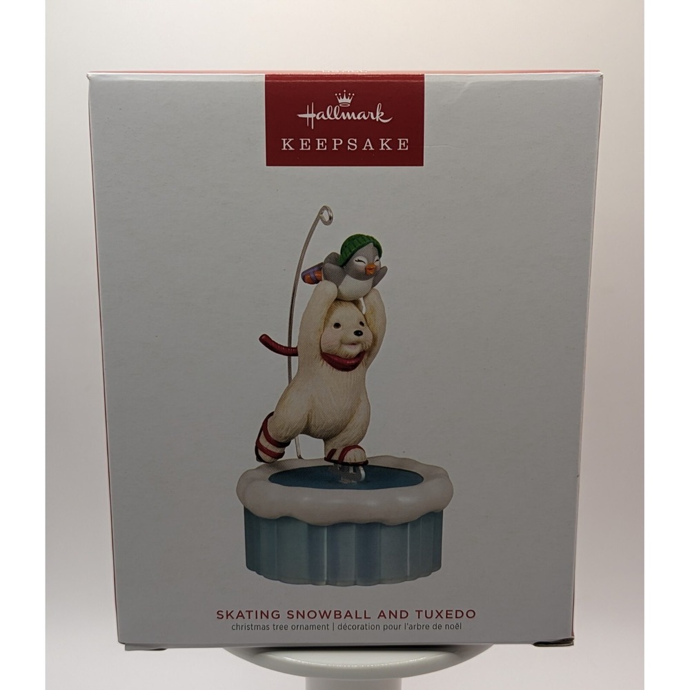 2023 Hallmark Keepsake Ornament SKATING SNOWBALL AND TUXEDO. Magic Motion NEW